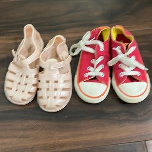 Little girls size 8 Converse and Gap shoes